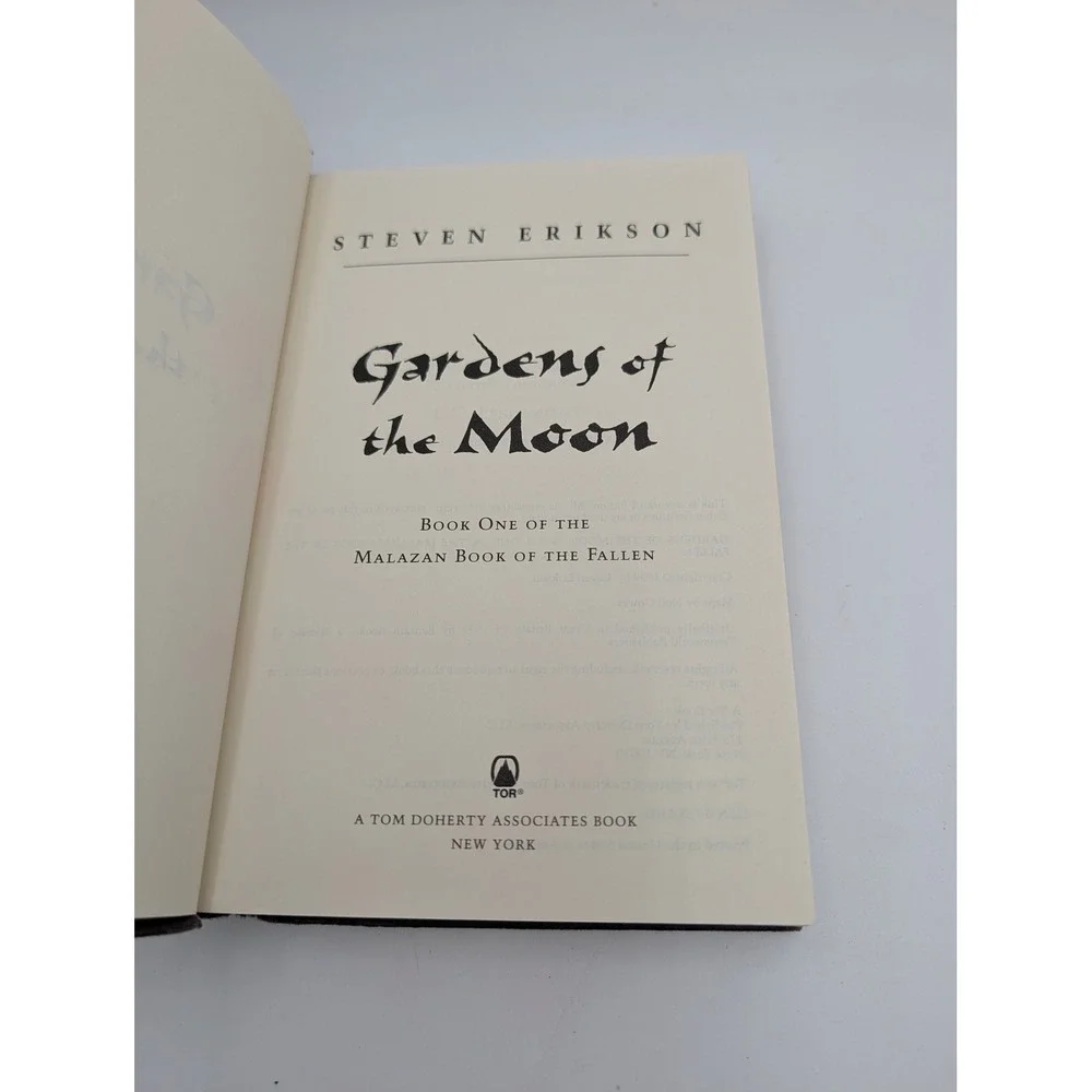 Gardens of the Moon Steven Erikson Hardcover Malazan Book One 1999 Tor